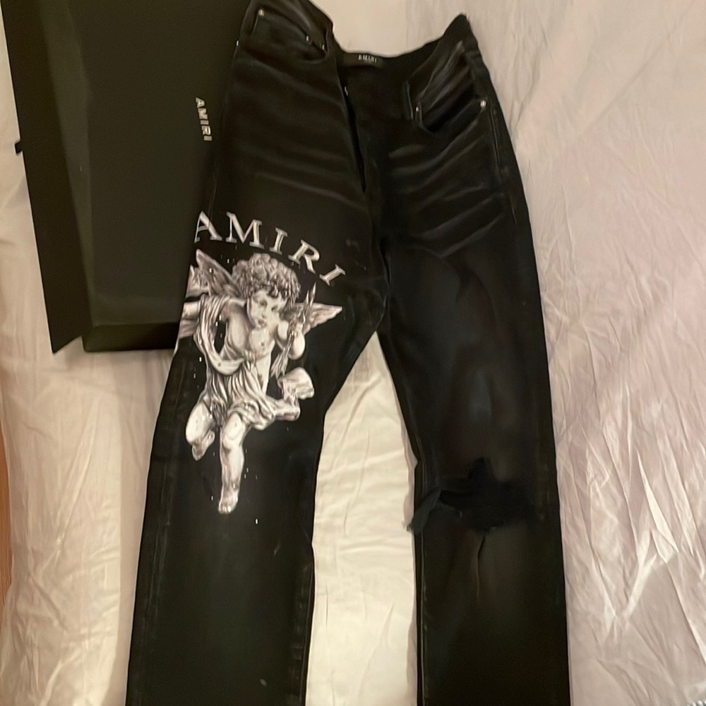 Amiri cherub jeans sz 32 100% authentic with invoice proof worn twice rare piece